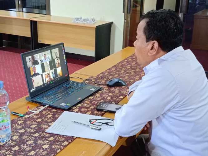 Rapat Secara Virtual, PLT Bupati Kuansing Intruksikan OPD Gesa Pelaksanaan APBD 2023