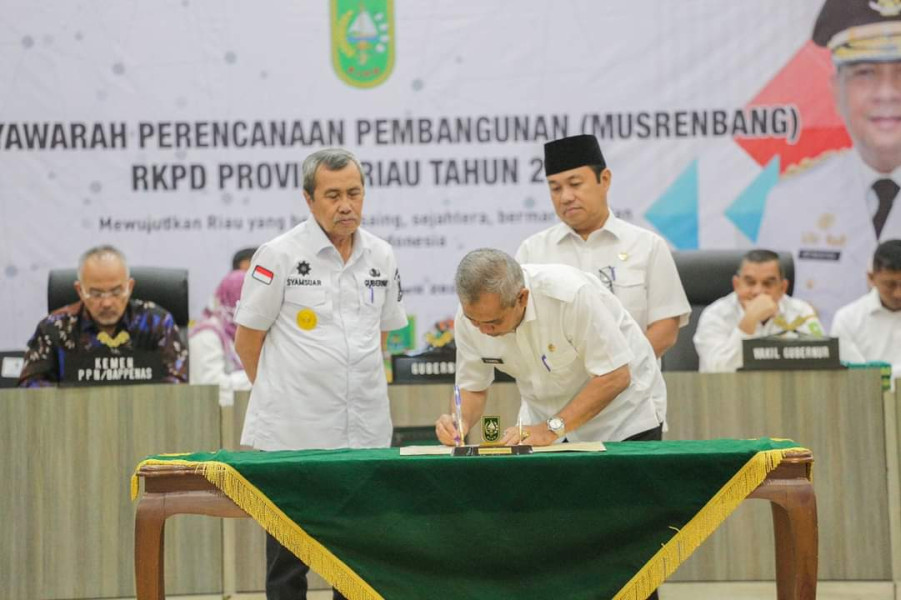 Pj Bupati Kampar Ikuti Musrenbang RKPD Provinsi Riau