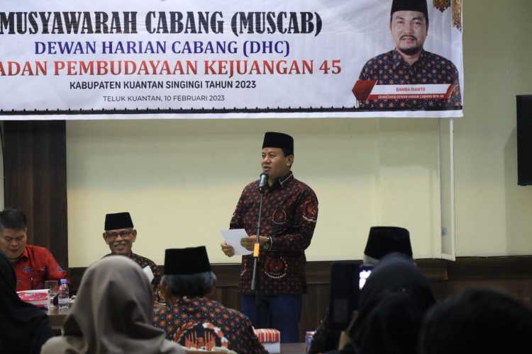 Pada Saat Silaturahmi Bersama Pengurus Pembudayaan Kejuangan 45, PLT Bupati Kuansing Sebut Generasi Muda Mesti Punya Semangat Juang Bangun Bangsa