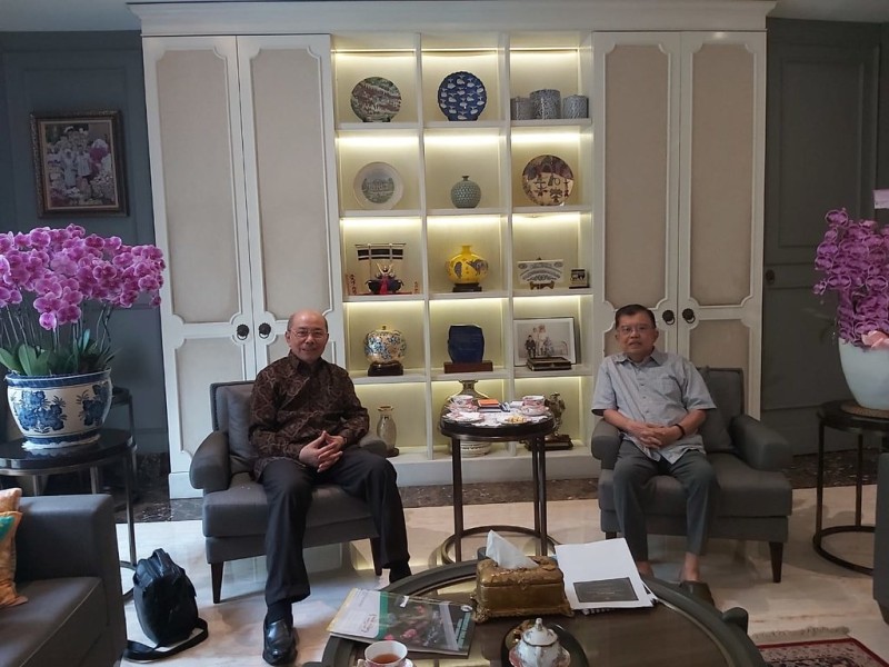 Rektor UP Bahas Agenda Peresmian Kebun Raya Universitas Pahlawan Bersama Tokoh Nasional Muhammad Jusuf Kalla
