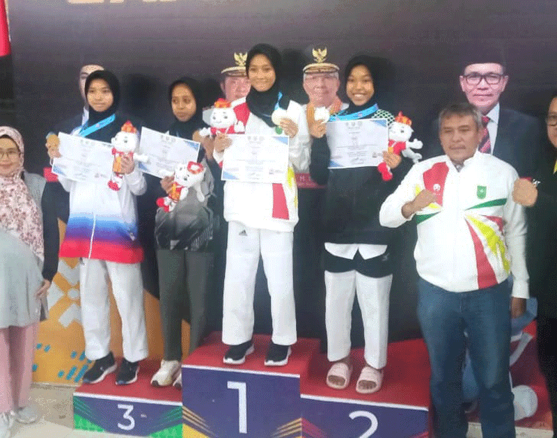 Medali Emas Untuk Riau Terus Bertambah, Cabor Taekwondo Sumbang 2 Medali Pada Popnas XVI Palembang