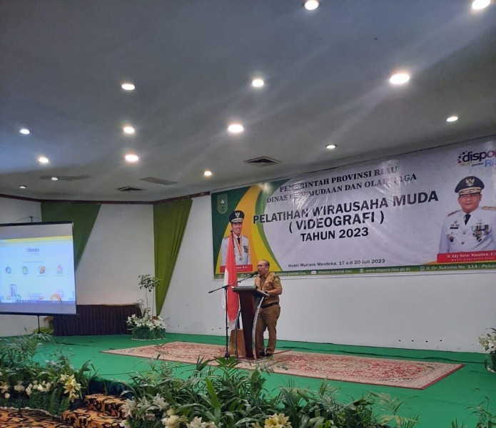Tingkatkan Kapasitas Daya Saing Wirausaha Muda, Dispora Riau Taja Pelatihan Wirausaha Muda Videografi